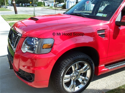 2001 - 2010 Ford Explorer Sport Trac Hood Scoop Kit With Grille Insert HS009 unpainted or painted