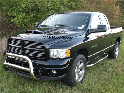 2002 - 2008 Dodge Ram 1500 Hood Scoop Kit With Grille Inserts HS002 unpainted or painted