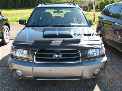 2003 - 2008 Subaru Forester Hood Scoop Kit With Grille Inserts HS002 unpainted or painted