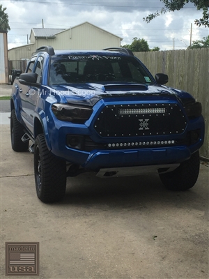 2016 - 2020 Toyota Tacoma Hood Scoop Kit With Grille Insert HS009 unpainted or painted