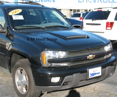 2002 - 2009 Chevy Trailblazer Hood Scoop Kit With Grille Insert HS009 unpainted or painted