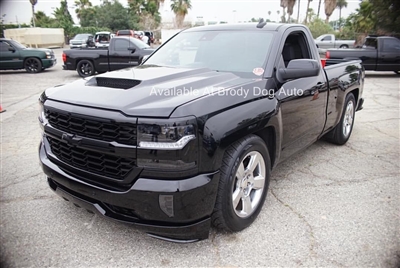 2016, 2017, 2018 Chevy Silverado 1500 Ram Air Hood With Heat Extractors ...